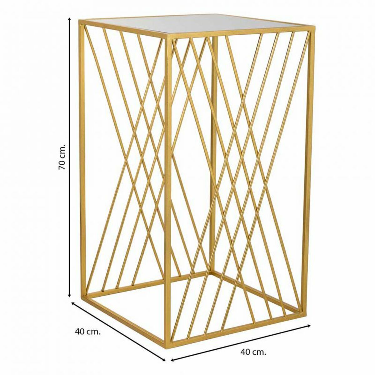 Table d'angle Alexandra House Living Or 40 x 70 x 40 cm